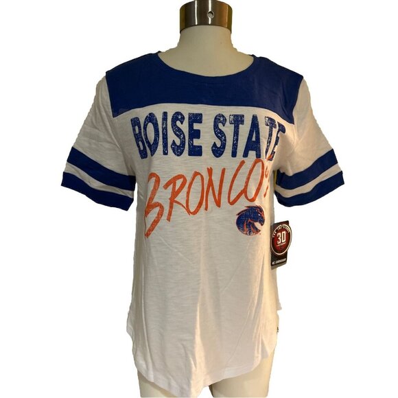 Colosseum Tops - NEW Boise State University BSU Broncos Colosseum SS White Tee T Shirt Women's M
